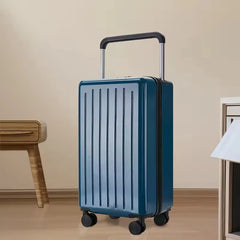 2025 Luxury Modern Fashionable Custom Suitcase Hard Shell ABS Water Resistant Wide Multifunctional Trolley Luggage USB Charging