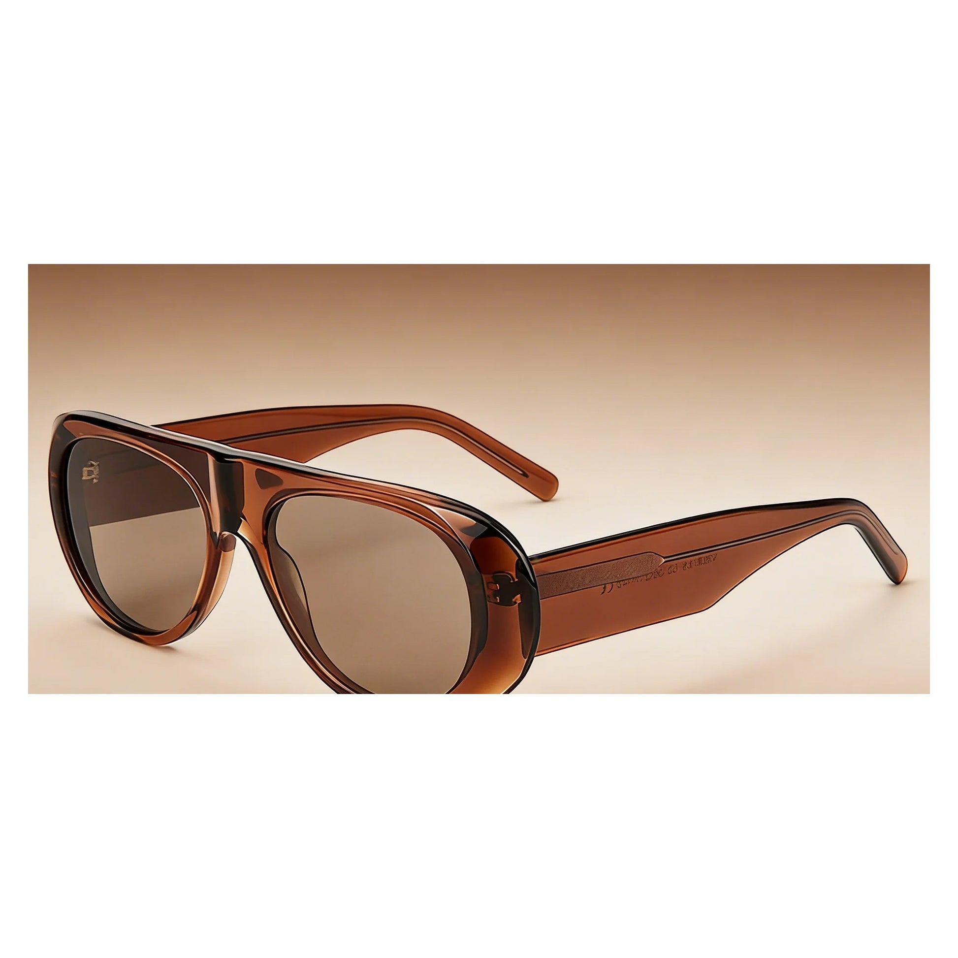 MCROONS retro oval acetate sunglasses angled front view