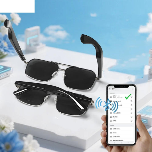 MCROONS smart audio pilot sunglasses double bridge