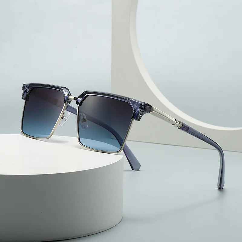 MCROONS Celebrity Square sunglasses - display angle, blue gradient