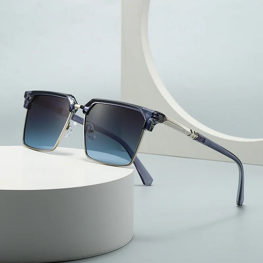 MCROONS Celebrity Square sunglasses - display angle, blue gradient
