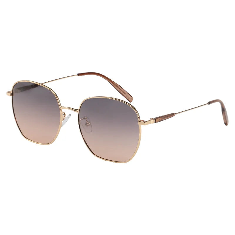 MCROONS Polygon Retro sunglasses - brown pink gradient variant
