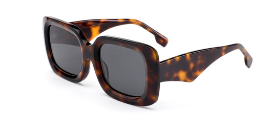 MCROONS Large Tortoiseshell Acetate Polarised Women's Sunglasses in Black, Demi, Brown and Tortoiseshell
